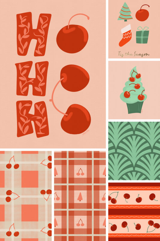 collection cover cherry merry christmas