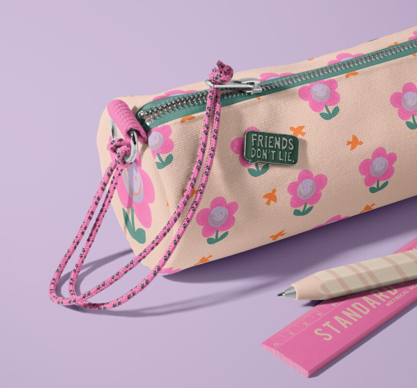 pencil case flowers